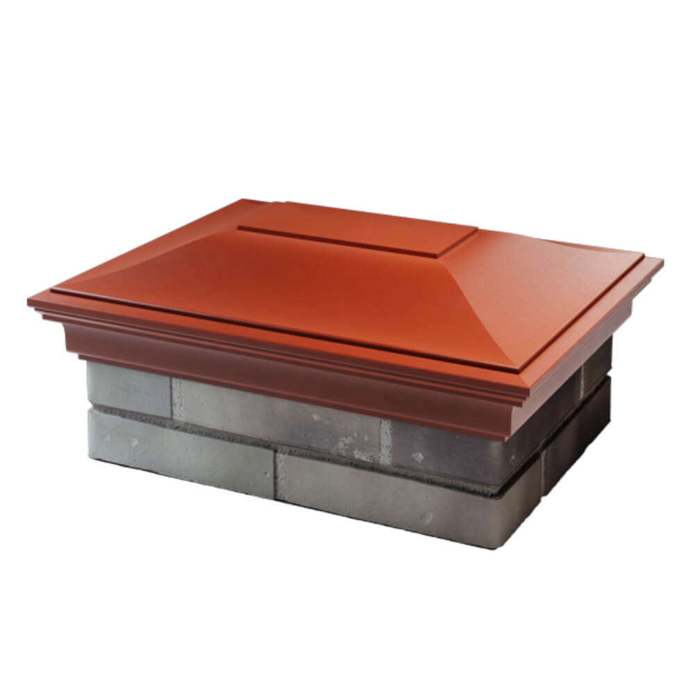 Колпак Zking Монблан Красный на столб 2х1.5 кирпича (515х385мм) в Владимире фото