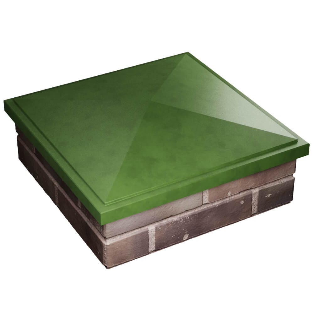 Колпак Zking БонаМоно Зеленый на столб 2х2 кирпича (515х515, 530х530мм) в Владимире фото