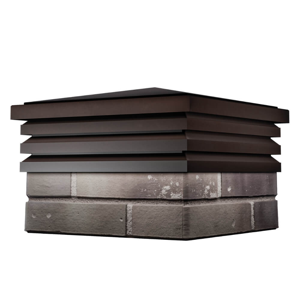 Колпак Zking Бона ХайТек Коричневый на столб 1.5х1.5 кирпича (385х385мм) в Владимире фото