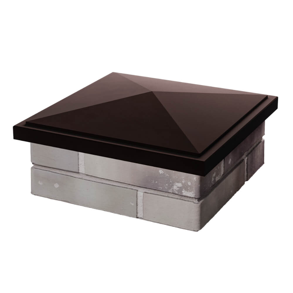 Колпак Zking БонаМоно Коричневый на столб 1.5х1.5 кирпича (385х385, 400х400мм) в Владимире фото