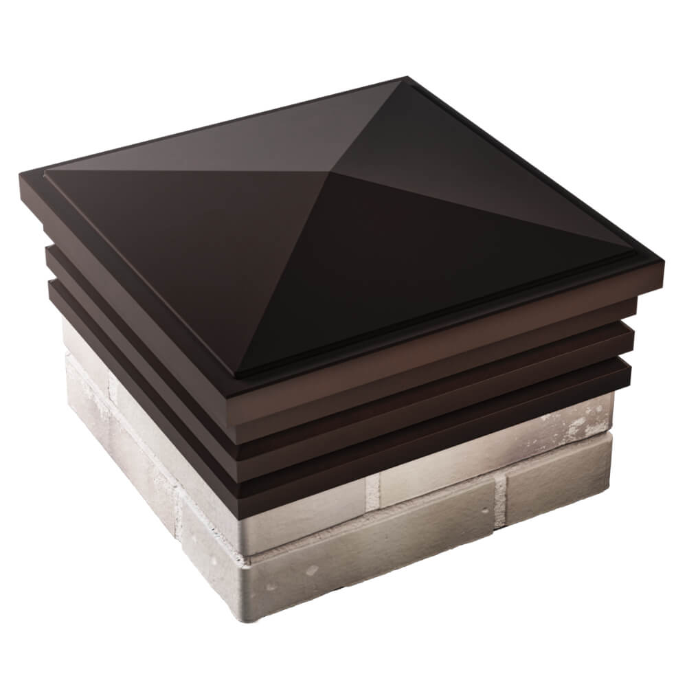 Колпак Zking Бона ХайТек Коричневый на столб 1.5х1.5 кирпича (385х385мм) в Владимире фото