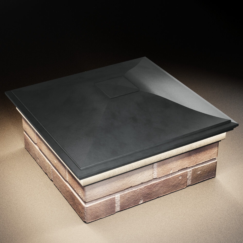 Колпак Zking Монблан Серый на столб 2х2 кирпича (515х515мм) c подсветкой в Владимире фото