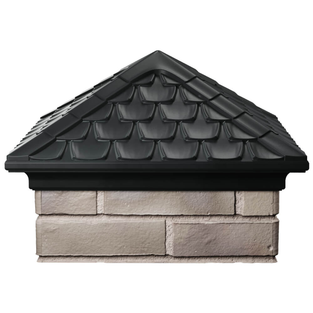 Колпак Zking Эльбрус Черный на столб 1.5х1.5 кирпича (385х385мм) Владимир фото