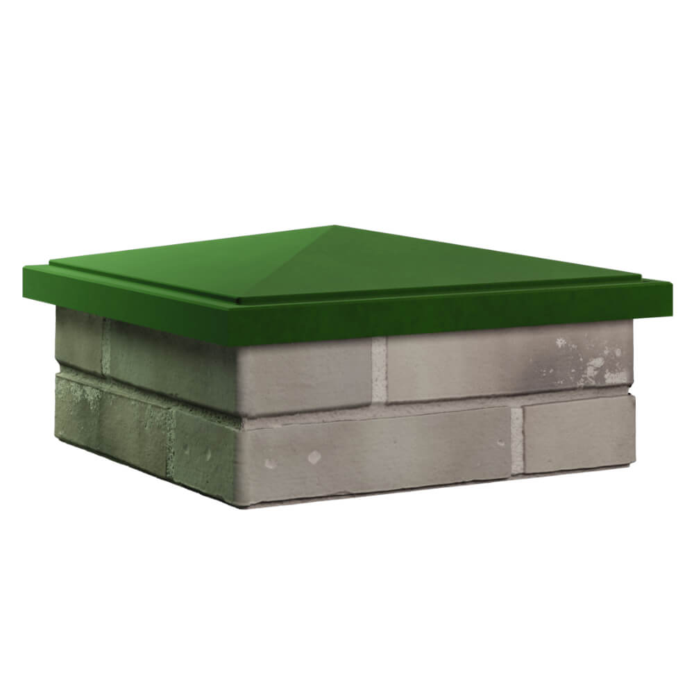 Колпак Zking БонаМоно Зеленый на столб 1.5х1.5 кирпича (385х385, 400х400мм) в Владимире фото