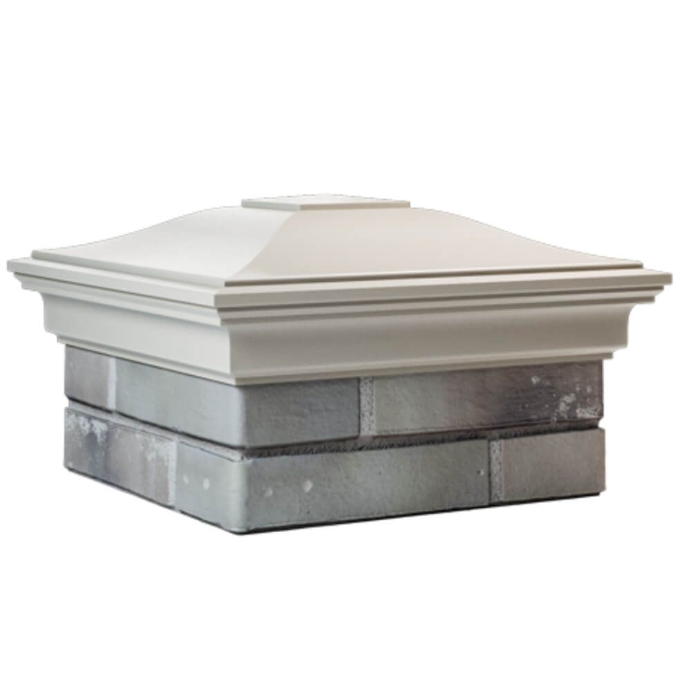 Колпак Zking Монблан Бежевый на столб 1.5х1.5 кирпича (385х385мм) в Владимире фото