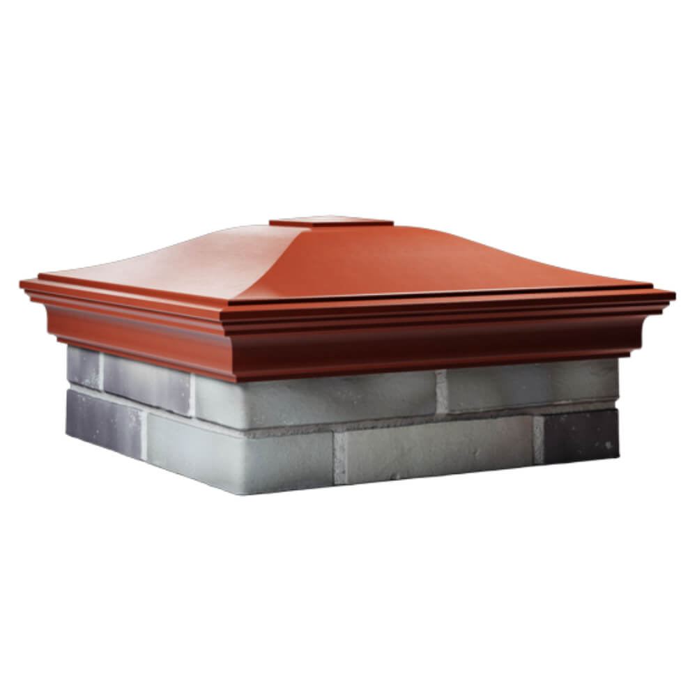 Колпак Zking Монблан Красный на столб 2х2 кирпича (515х515мм) в Владимире фото