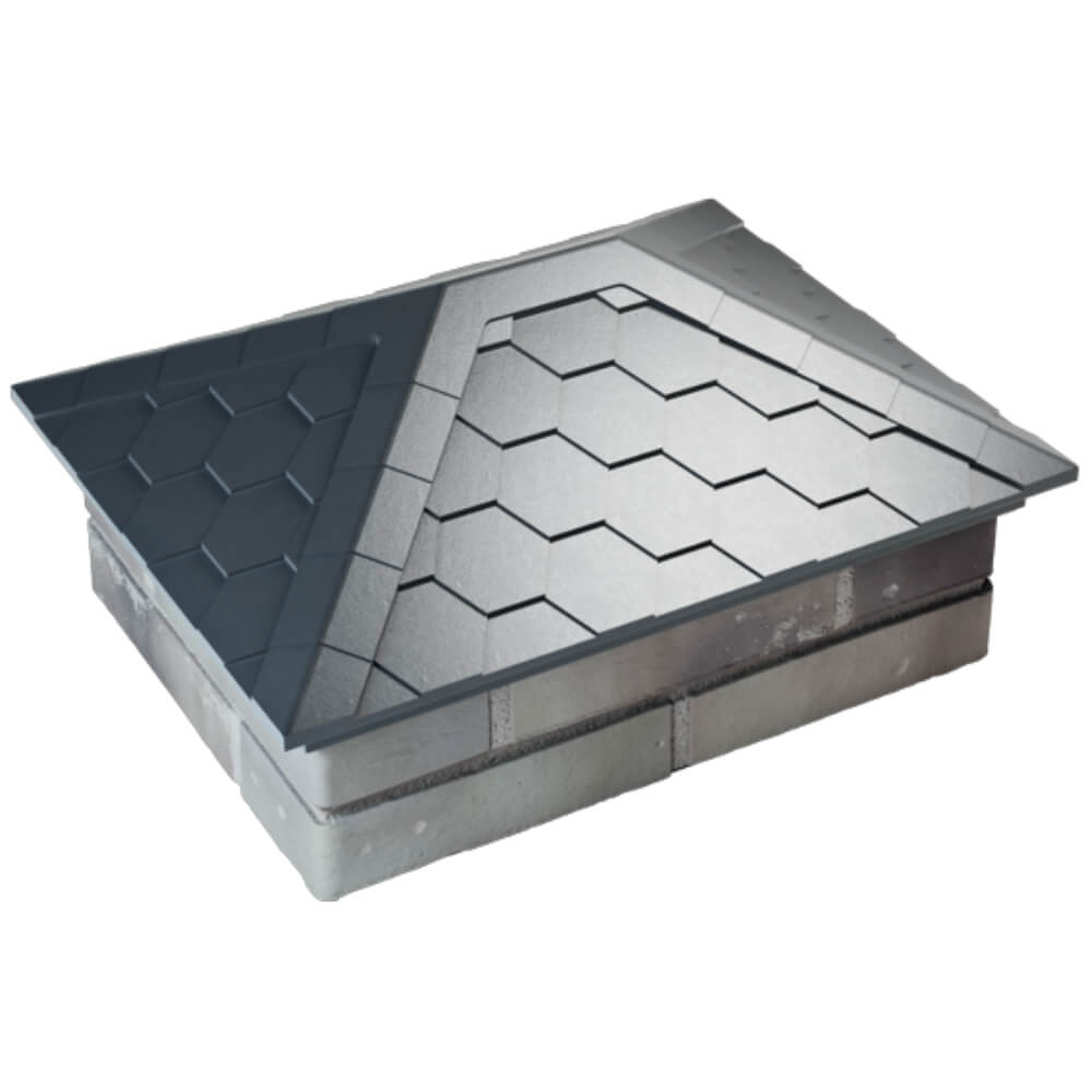 Колпак Zking Эверест Серый на столб 2х1.5 кирпича (520х390мм) Владимир фото