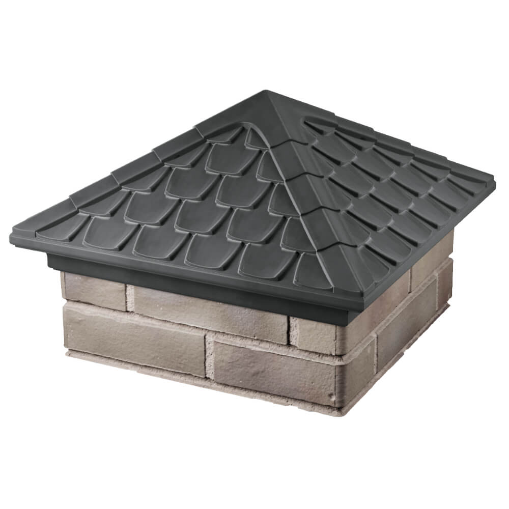 Колпак Zking Эльбрус Серый на столб 1.5х1.5 кирпича (385х385мм) в Владимире фото