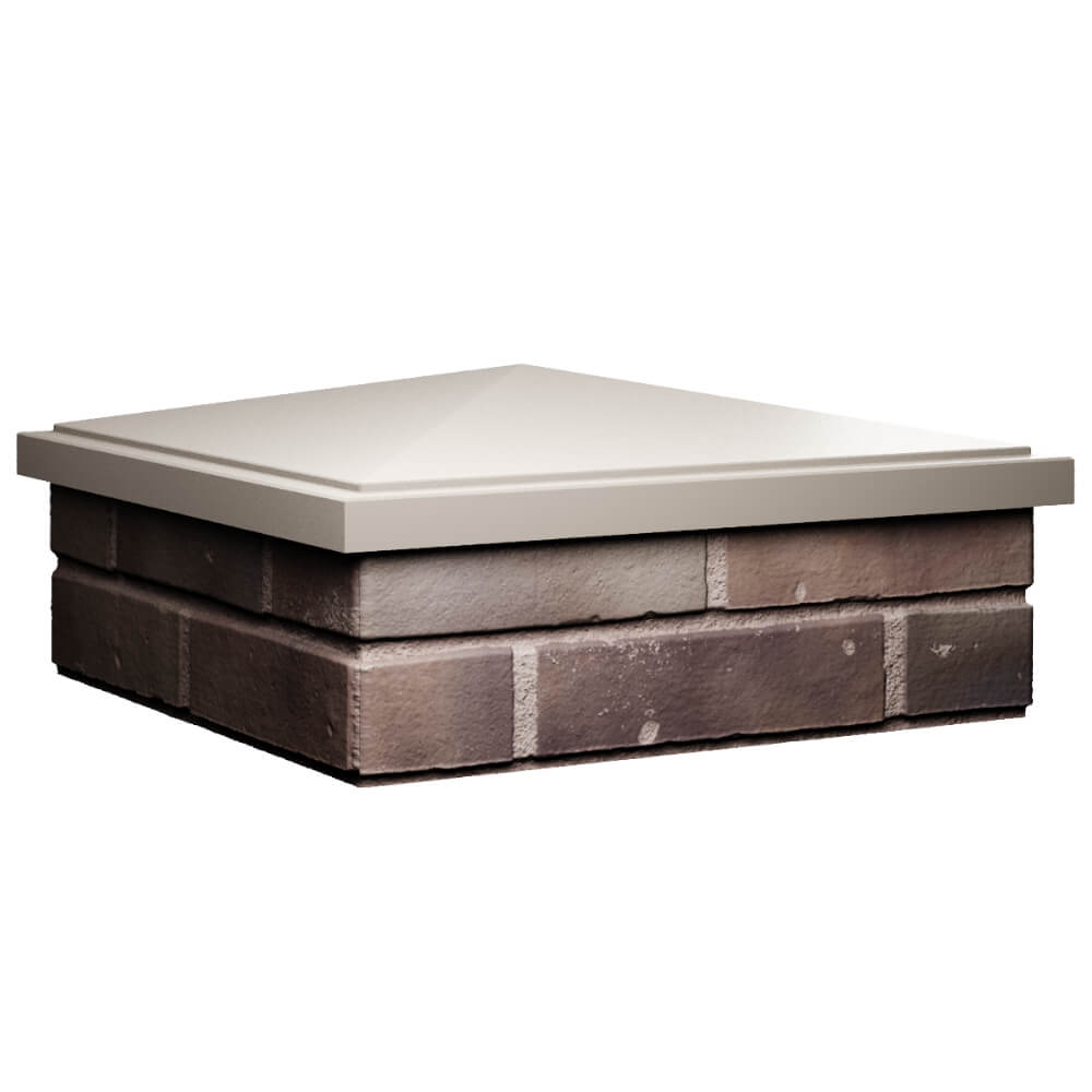 Колпак Zking БонаМоно Бежевый на столб 2х2 кирпича (515х515, 530х530мм) в Владимире фото