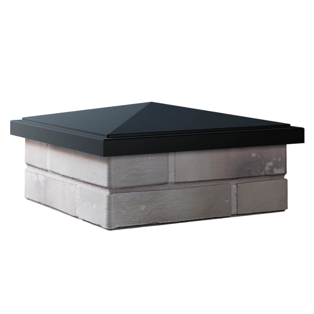 Колпак Zking БонаМоно Черный на столб 1.5х1.5 кирпича (385х385, 400х400мм) в Владимире фото