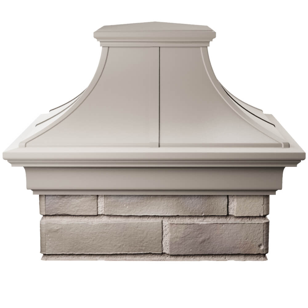 Колпак Zking Монблан Премиум Бежевый на столб 1.5х1.5 кирпича (385х385мм) Владимир фото