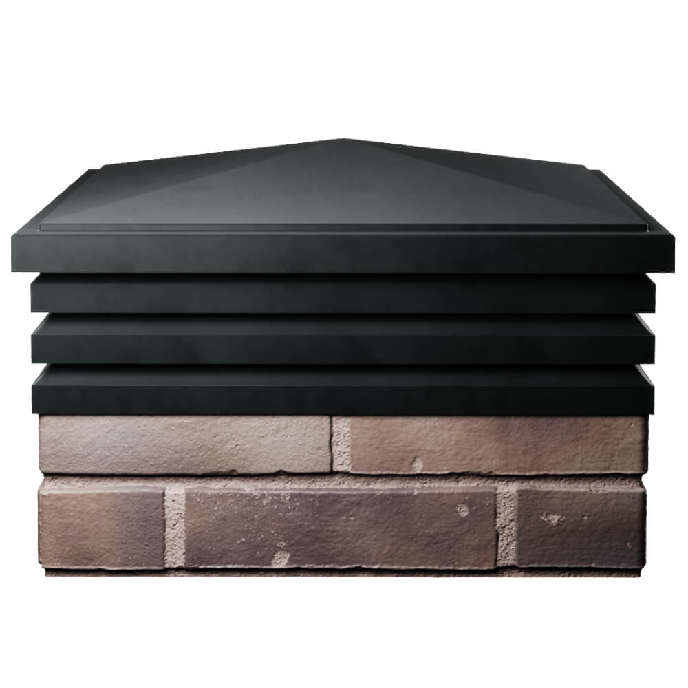 Колпак Zking Бона ХайТек Черный на столб 2х2 кирпича (513х513мм) Владимир фото