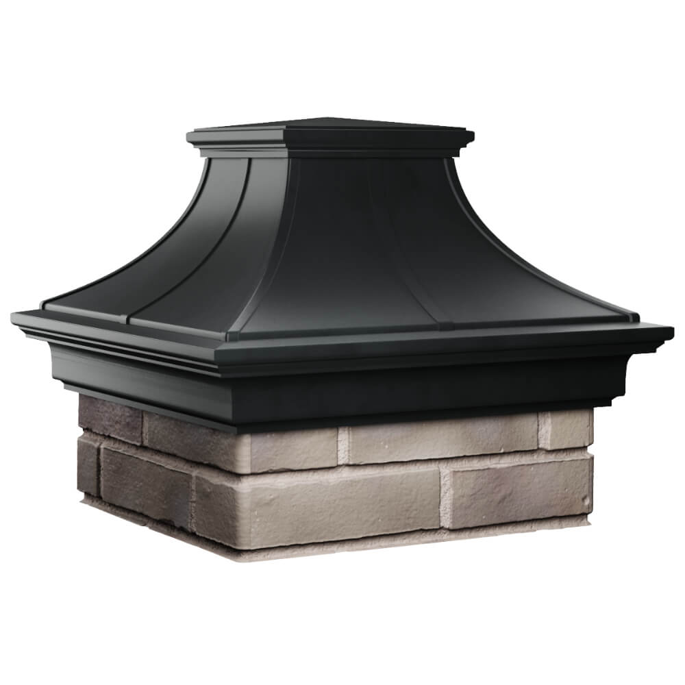 Колпак Zking Монблан Премиум Черный на столб 1.5х1.5 кирпича (385х385мм) в Владимире фото