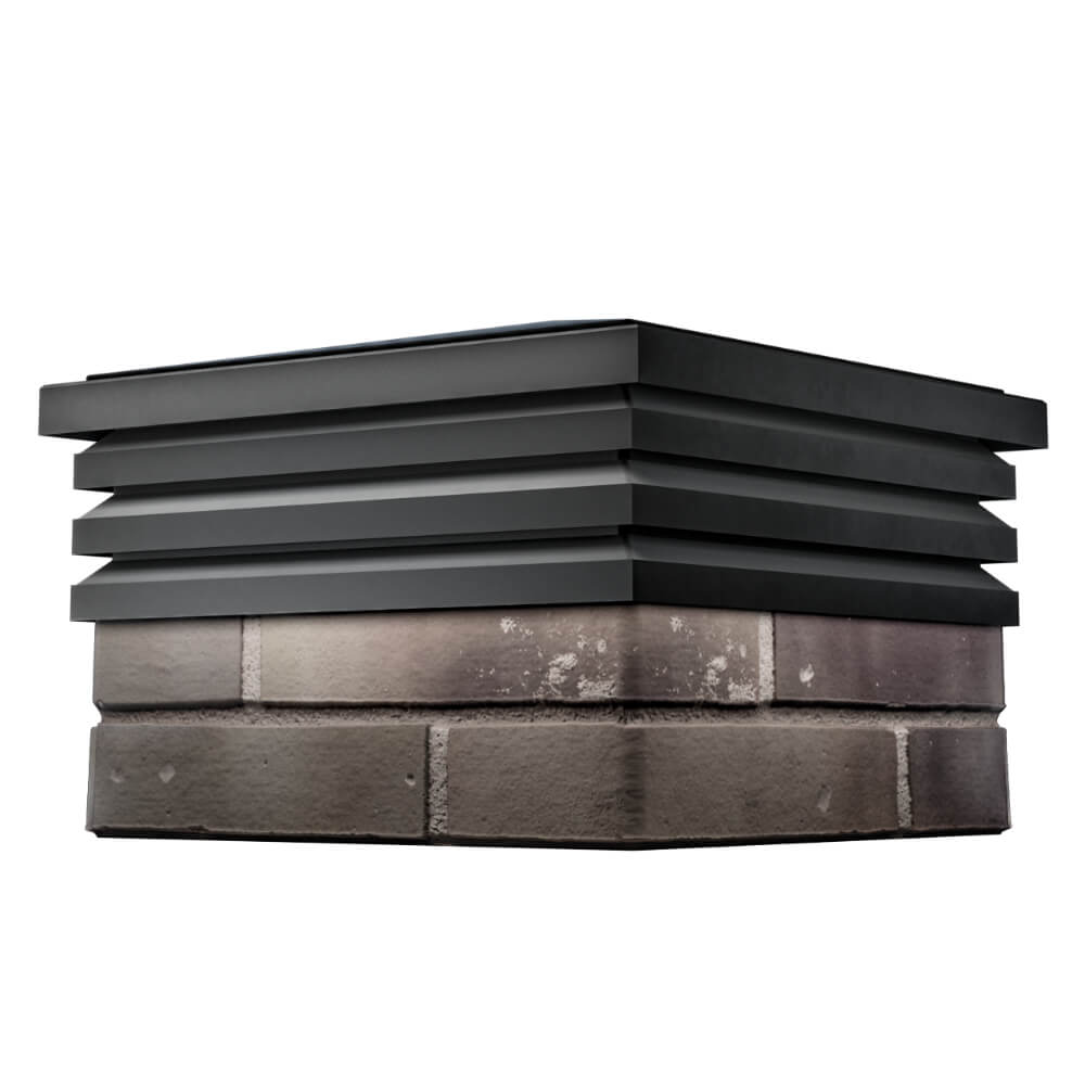 Колпак Zking Бона ХайТек Черный на столб 1.5х1.5 кирпича (385х385мм) в Владимире фото