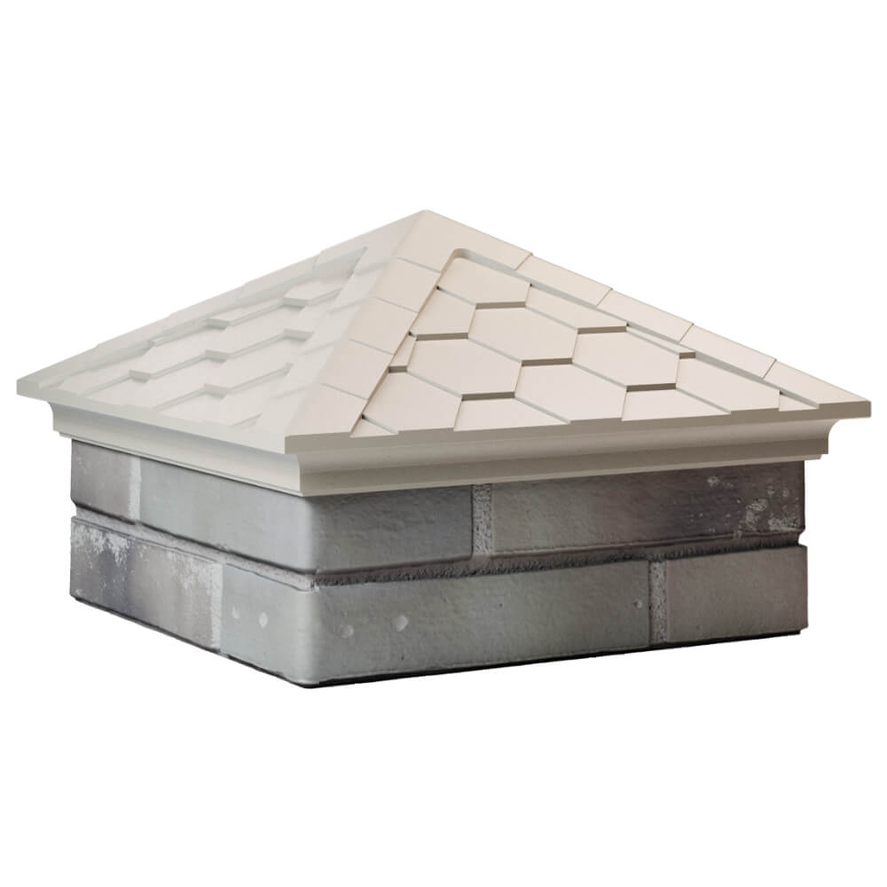 Колпак Zking Эверест Бежевый на столб 1.5х1.5 кирпича (390х390мм) в Владимире фото