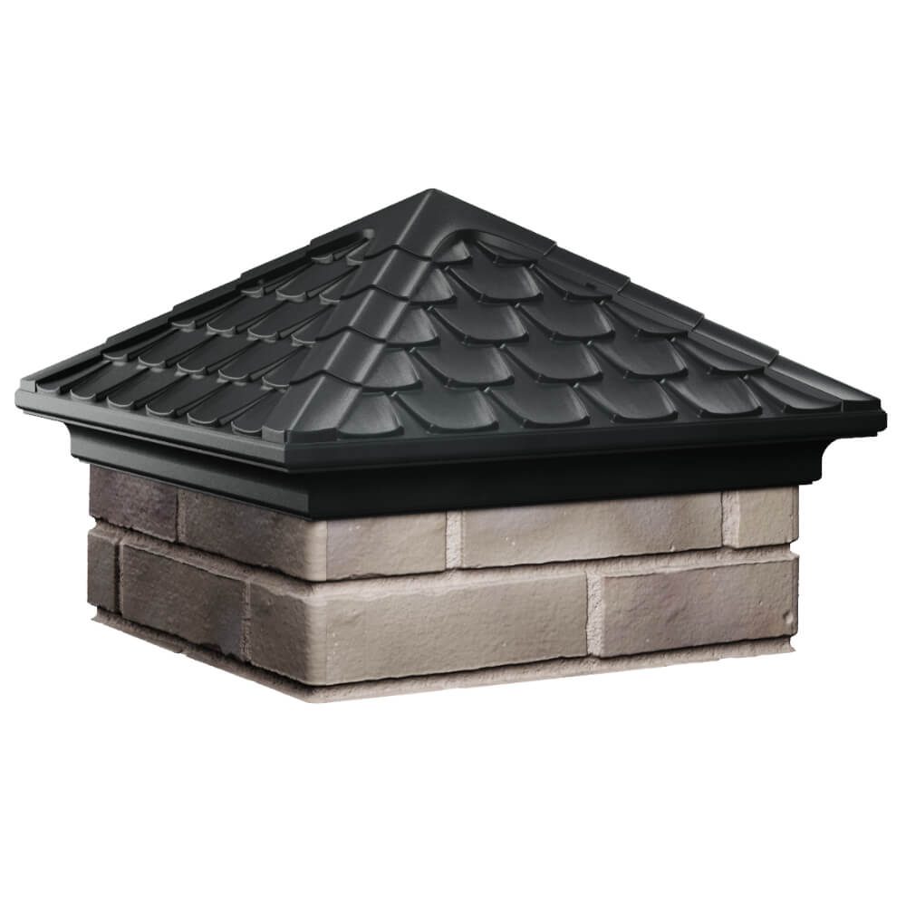 Колпак Zking Эльбрус Черный на столб 1.5х1.5 кирпича (385х385мм) в Владимире фото