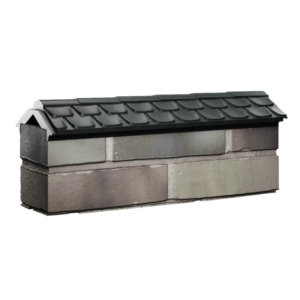 Парапет Zking Эльбрус Черный с посадкой на 0.5 кирпича (130мм) Владимир фото