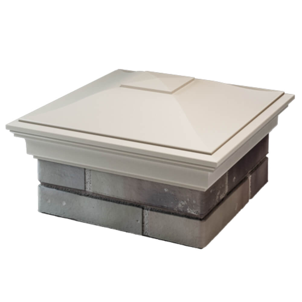 Колпак Zking Монблан Бежевый на столб 1.5х1.5 кирпича (385х385мм) в Владимире фото