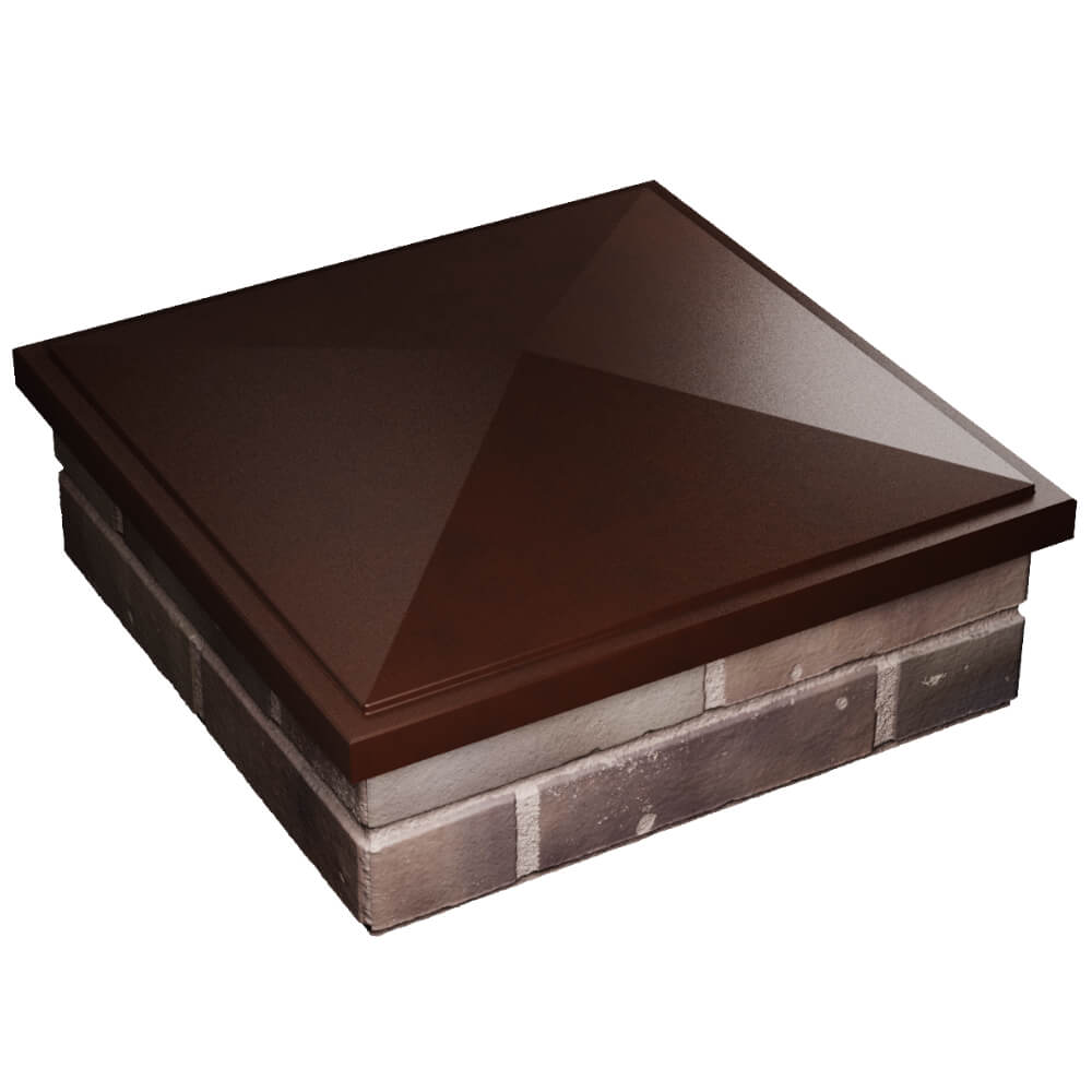 Колпак Zking БонаМоно Коричневый на столб 2х2 кирпича (515х515, 530х530мм) в Владимире фото