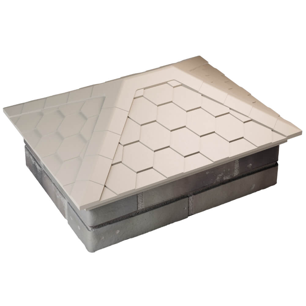 Колпак Zking Эверест Бежевый на столб 2х1.5 кирпича (520х390мм) Владимир фото