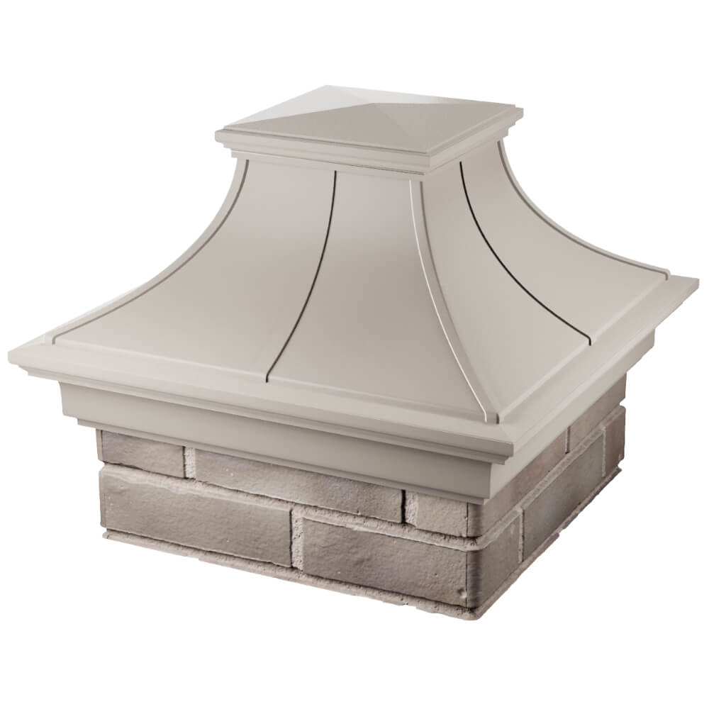 Колпак Zking Монблан Премиум Бежевый на столб 1.5х1.5 кирпича (385х385мм) в Владимире фото