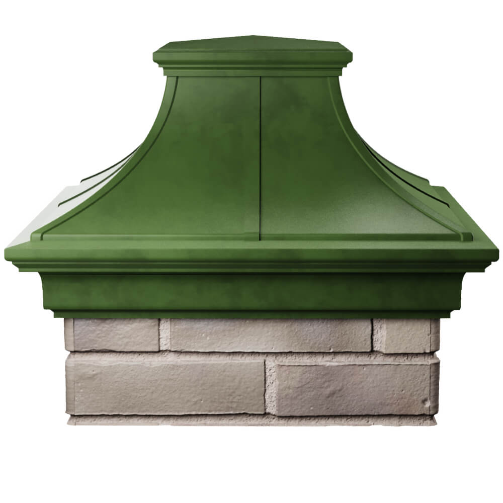 Колпак Zking Монблан Премиум Зеленый на столб 1.5х1.5 кирпича (385х385мм) Владимир фото