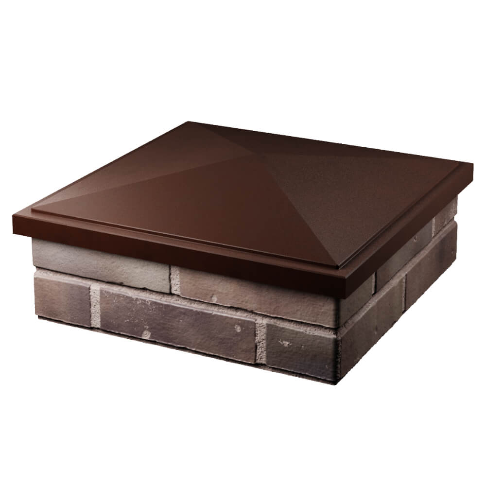 Колпак Zking БонаМоно Коричневый на столб 2х2 кирпича (515х515, 530х530мм) в Владимире фото