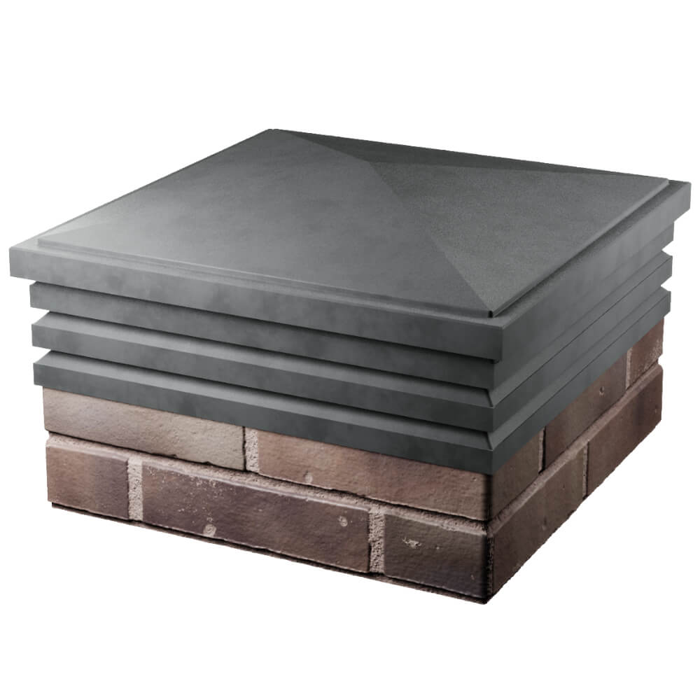 Колпак Zking Бона ХайТек Серый на столб 2х2 кирпича (513х513мм) в Владимире фото