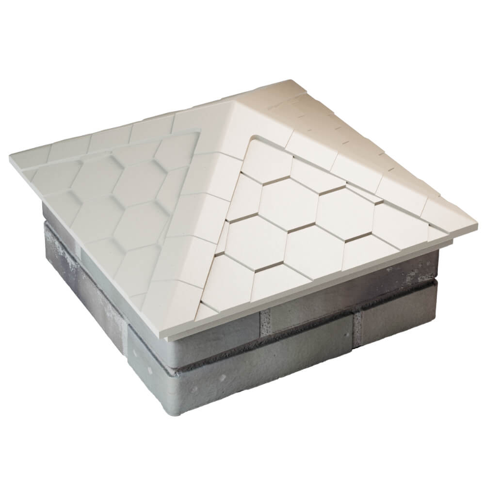 Колпак Zking Эверест Бежевый на столб 1.5х1.5 кирпича (390х390мм) в Владимире фото