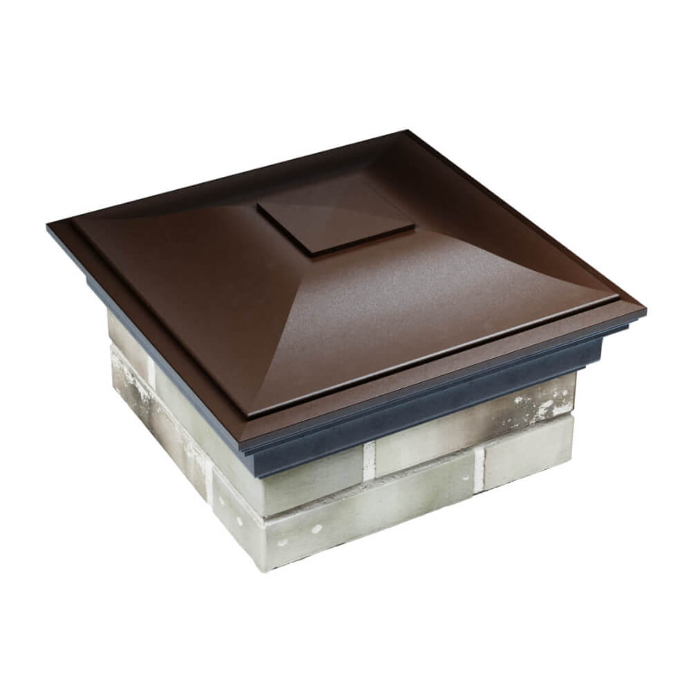 Колпак Zking Монблан Коричневый на столб 1.5х1.5 еврокирпича 0.7НФ (355х355мм) в Владимире фото