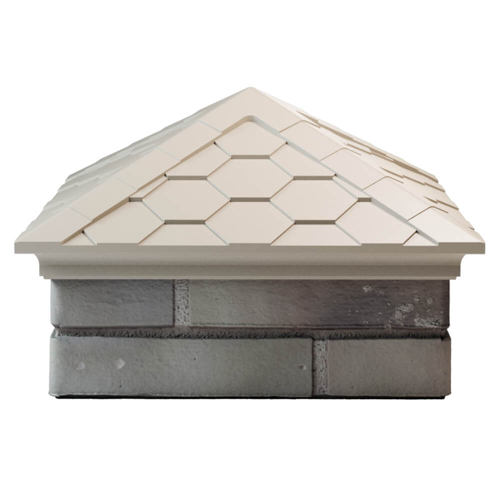 Колпак Zking Эверест Бежевый на столб 1.5х1.5 кирпича (390х390мм) Владимир фото