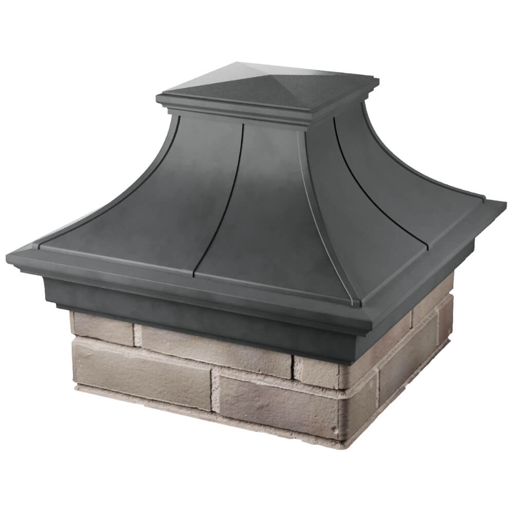 Колпак Zking Монблан Премиум Серый на столб 1.5х1.5 кирпича (385х385мм) в Владимире фото