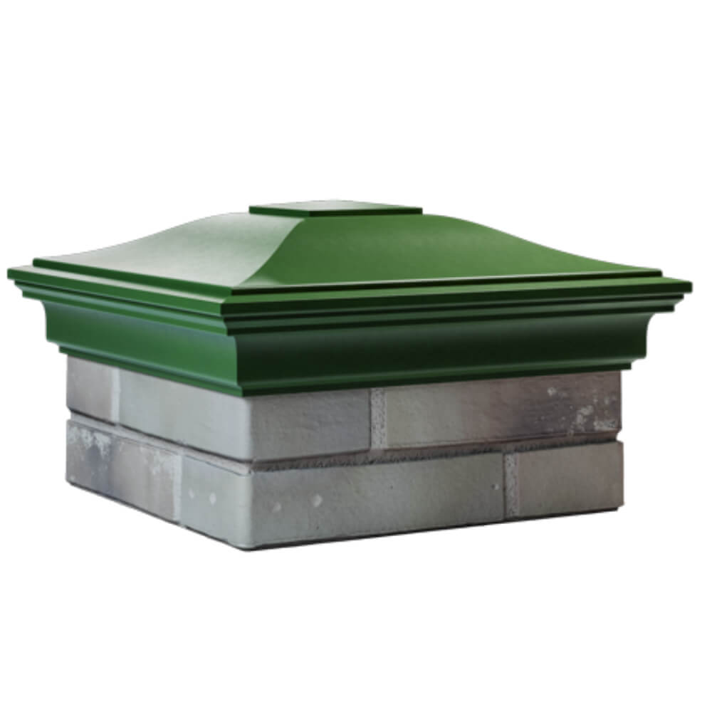 Колпак Zking Монблан Зеленый на столб 1.5х1.5 кирпича (385х385мм) в Владимире фото