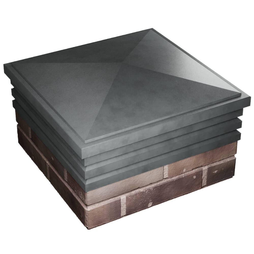 Колпак Zking Бона ХайТек Серый на столб 2х2 кирпича (513х513мм) в Владимире фото