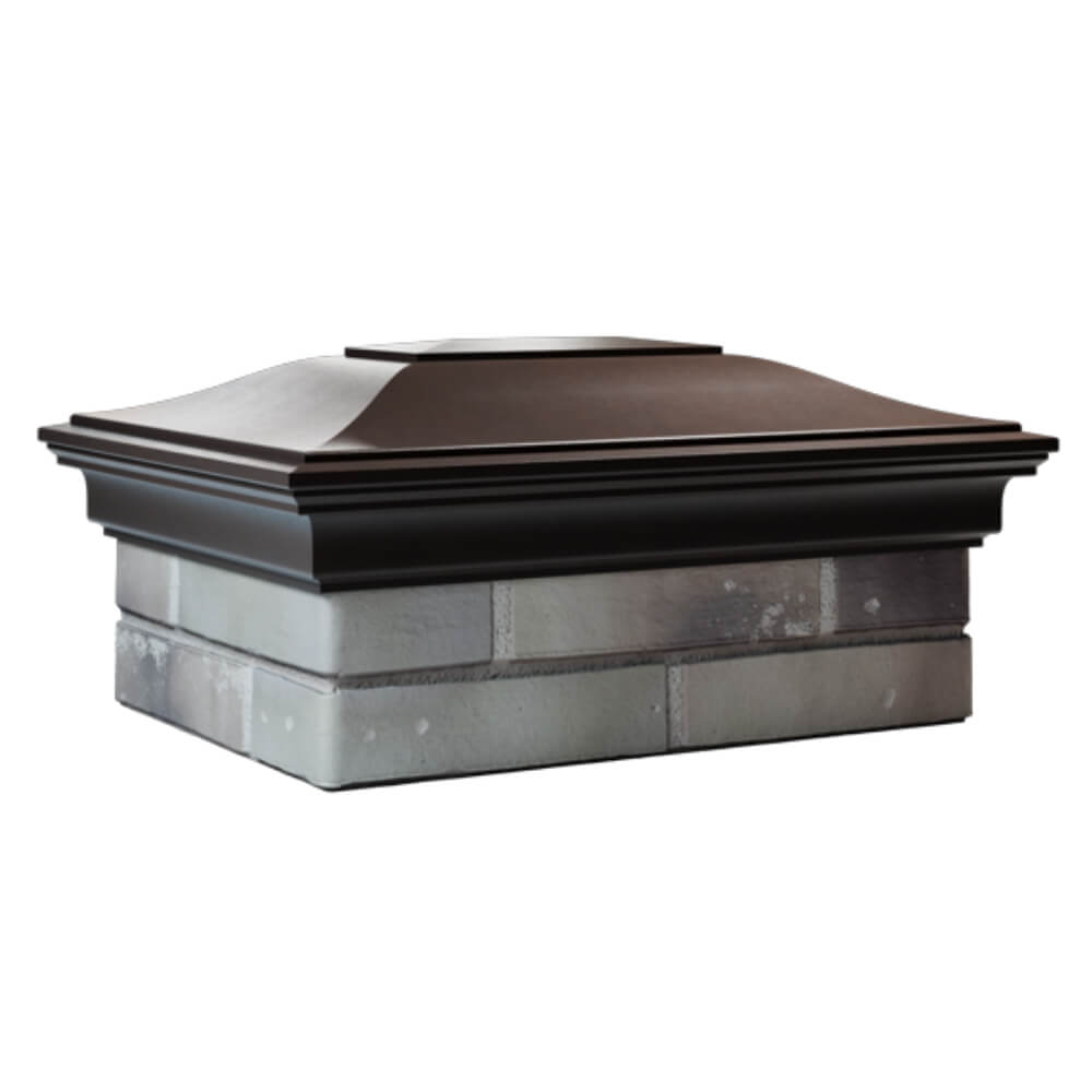 Колпак Zking Монблан Коричневый на столб 2х1.5 кирпича (515х385мм) в Владимире фото