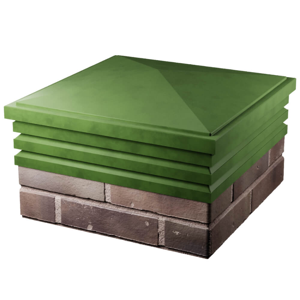 Колпак Zking Бона ХайТек Зеленый на столб 2х2 кирпича (513х513мм) в Владимире фото