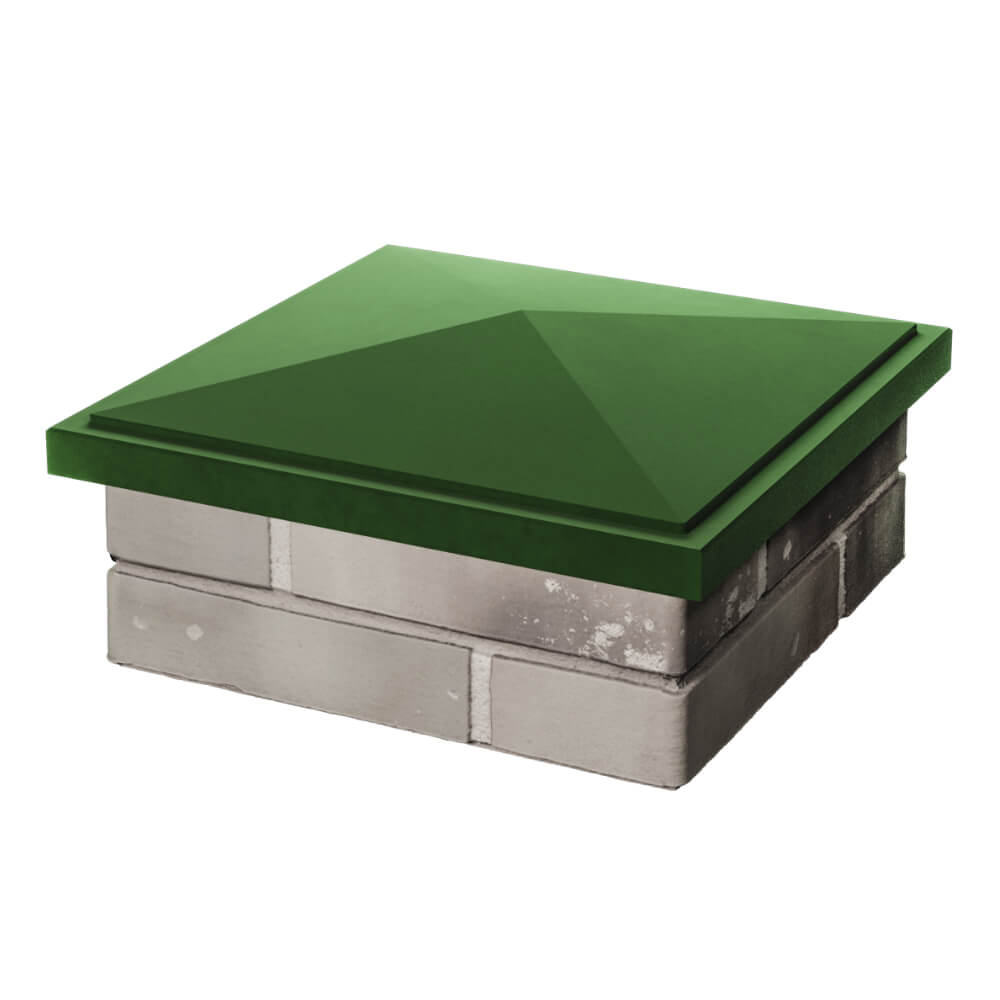 Колпак Zking БонаМоно Зеленый на столб 1.5х1.5 кирпича (385х385, 400х400мм) в Владимире фото