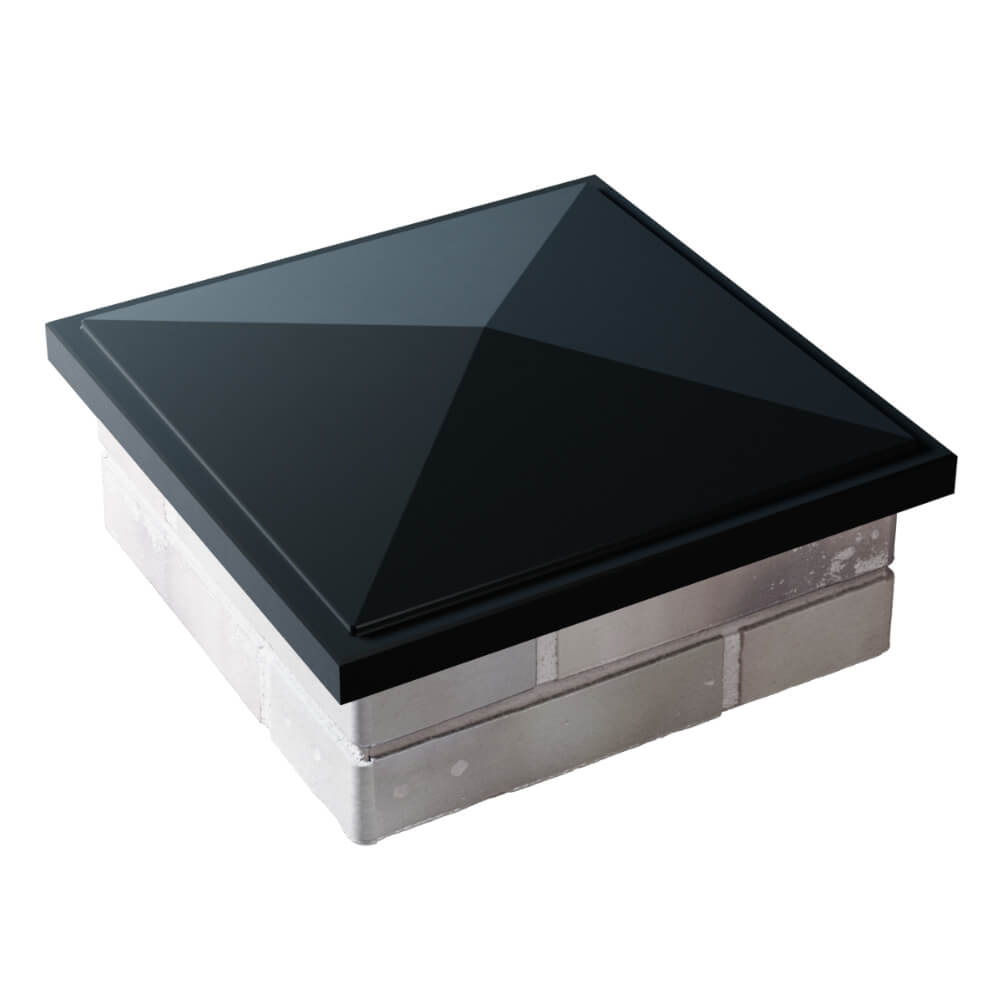 Колпак Zking БонаМоно Черный на столб 1.5х1.5 кирпича (385х385, 400х400мм) в Владимире фото