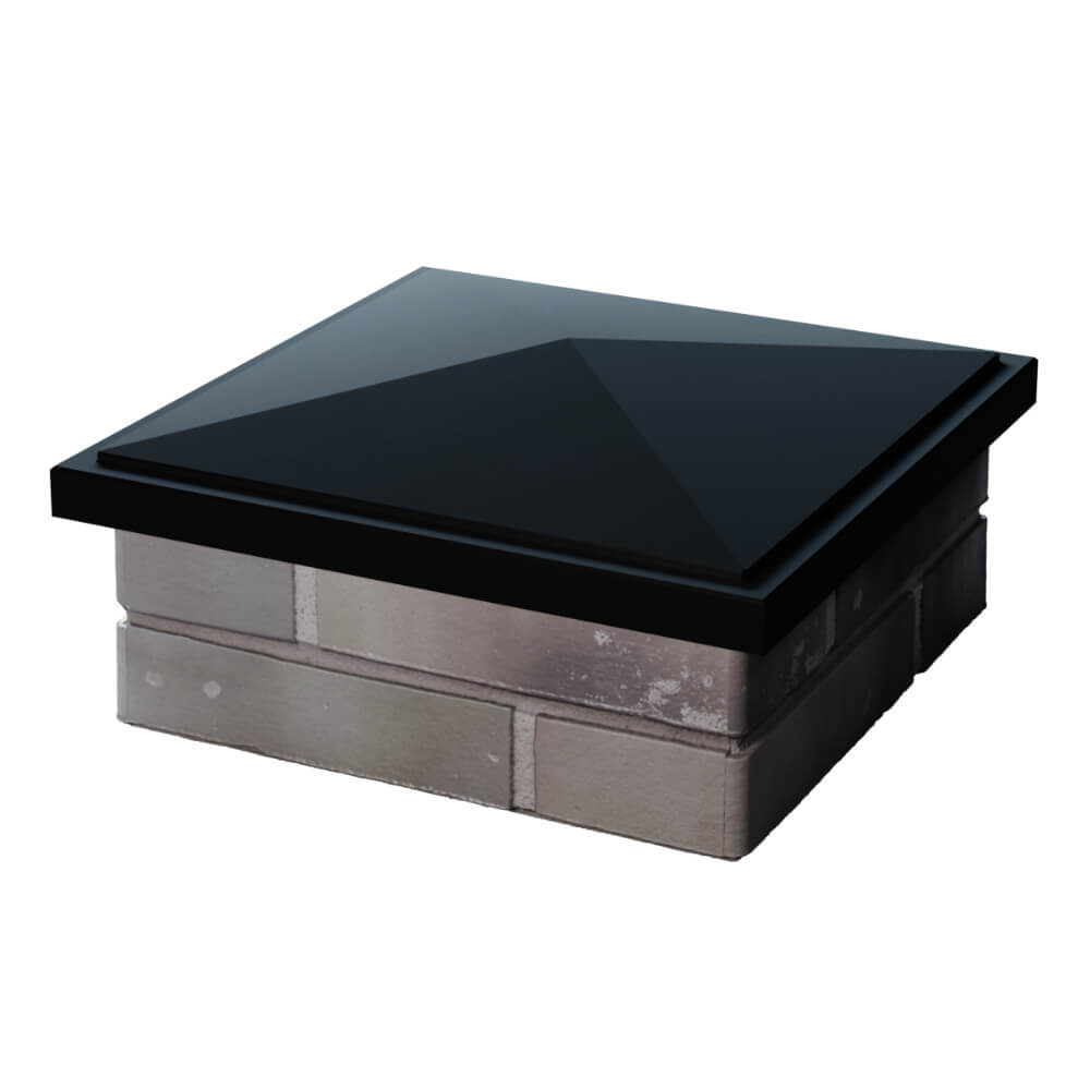 Колпак Zking БонаМоно Черный на столб 1.5х1.5 кирпича (385х385, 400х400мм) в Владимире фото