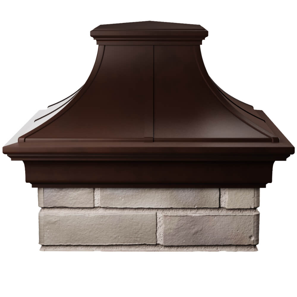 Колпак Zking Монблан Премиум Коричневый на столб 1.5х1.5 кирпича (385х385мм) Владимир фото
