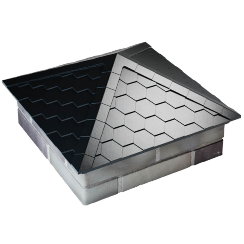 Колпак Zking Эверест Черный на столб 2х2 кирпича (535х535мм) Владимир фото