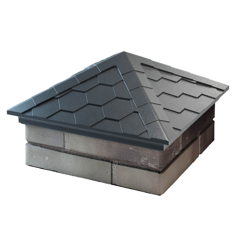 Колпак Zking Эверест Серый на столб 1.5х1.5 кирпича (390х390мм) в Владимире фото