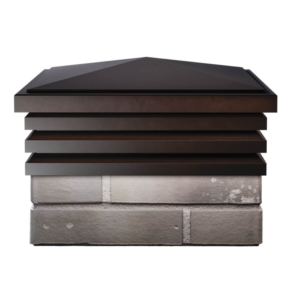 Колпак Zking Бона ХайТек Коричневый на столб 1.5х1.5 кирпича (385х385мм) Владимир фото