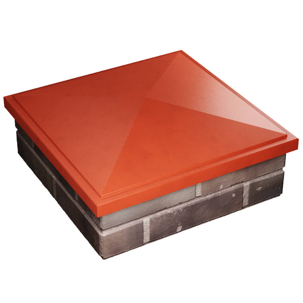 Колпак Zking БонаМоно Красный на столб 2х2 кирпича (515х515, 530х530мм) в Владимире фото