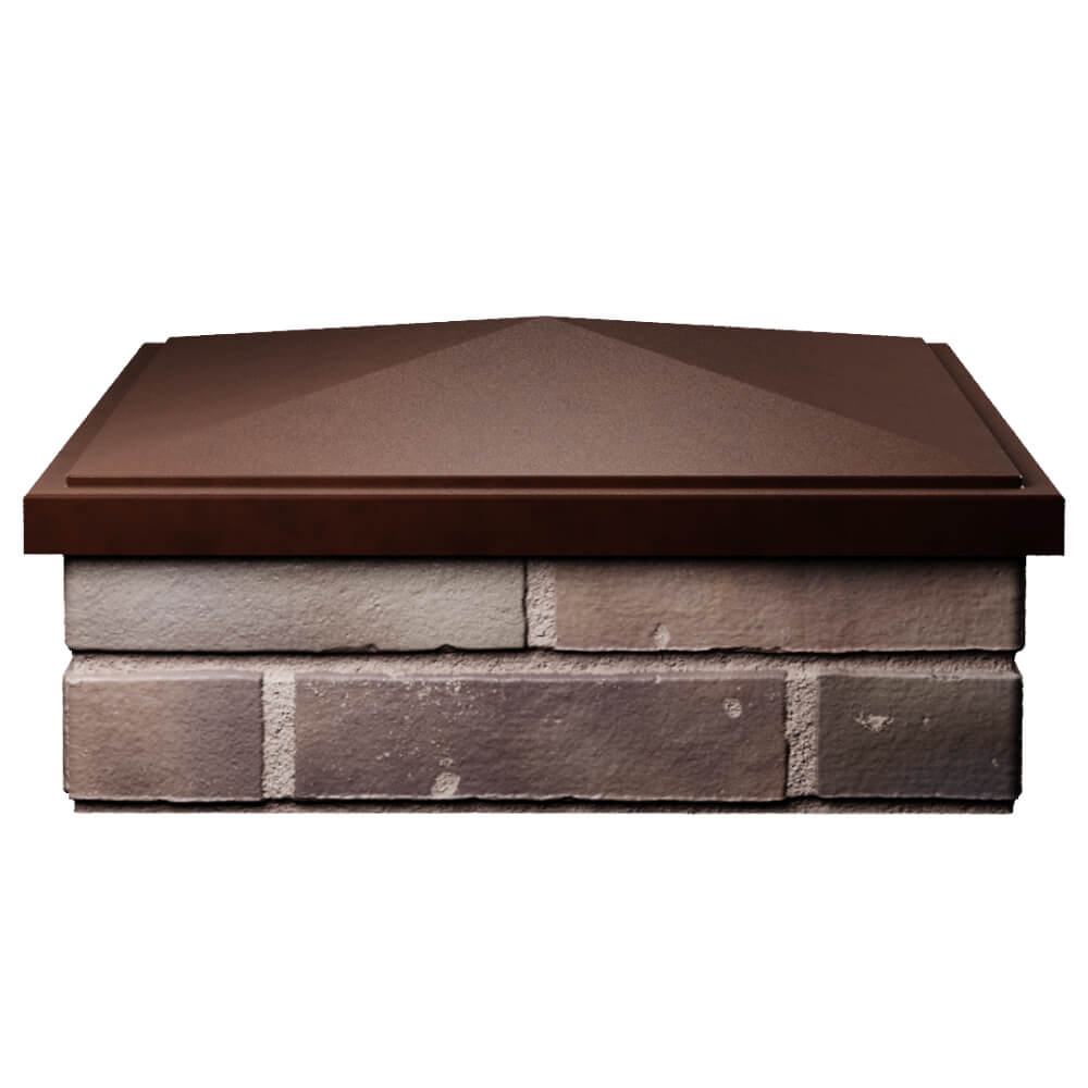 Колпак Zking БонаМоно Коричневый на столб 2х2 кирпича (515х515, 530х530мм) Владимир фото