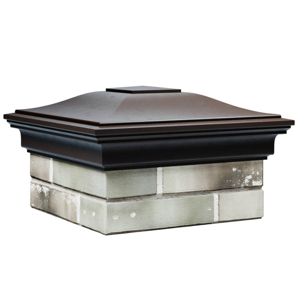 Колпак Zking Монблан Коричневый на столб 1.5х1.5 кирпича (385х385мм) в Владимире фото