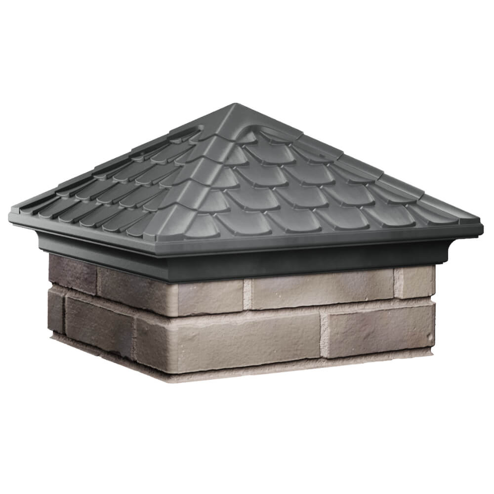 Колпак Zking Эльбрус Серый на столб 1.5х1.5 кирпича (385х385мм) в Владимире фото