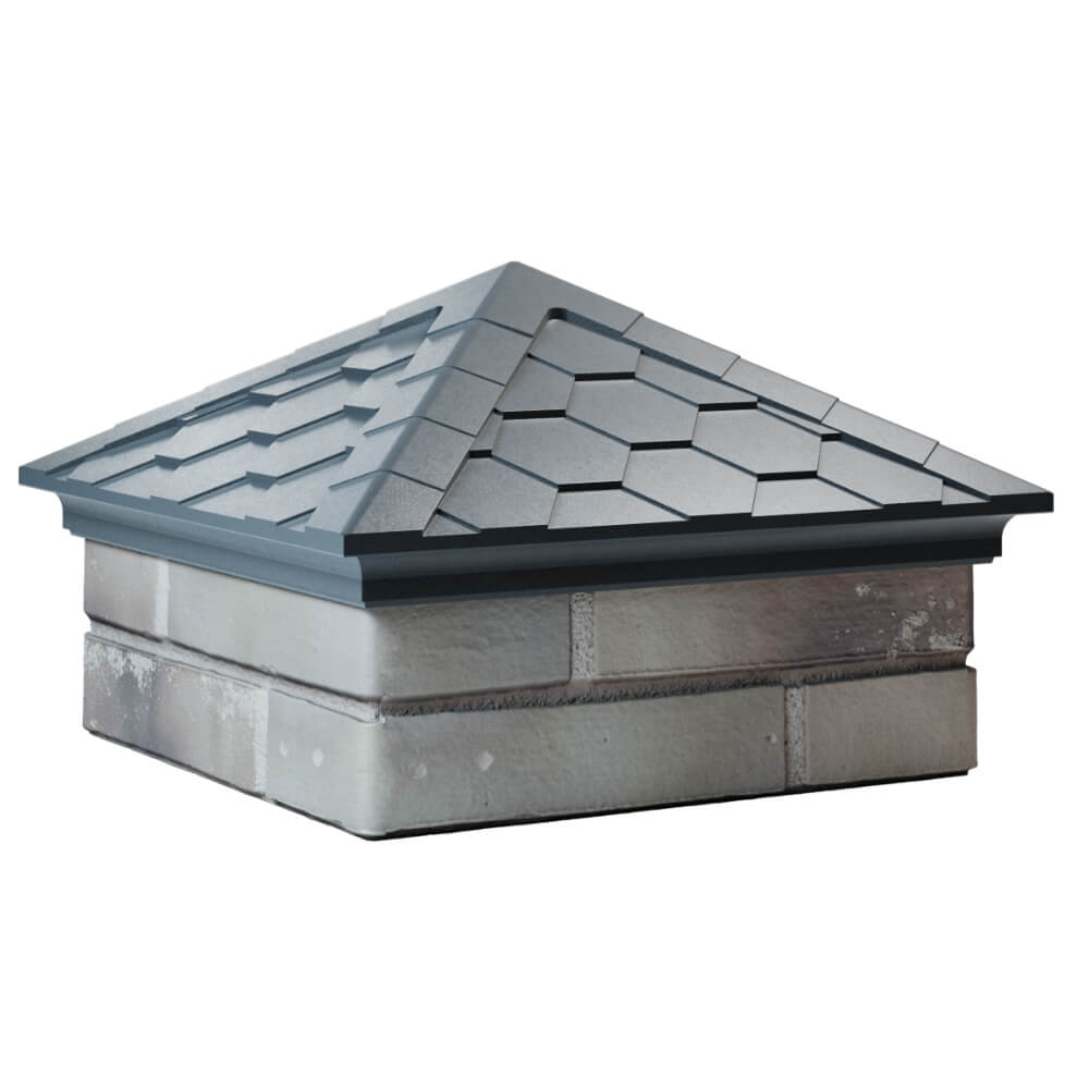 Колпак Zking Эверест Серый на столб 1.5х1.5 кирпича (390х390мм) в Владимире фото