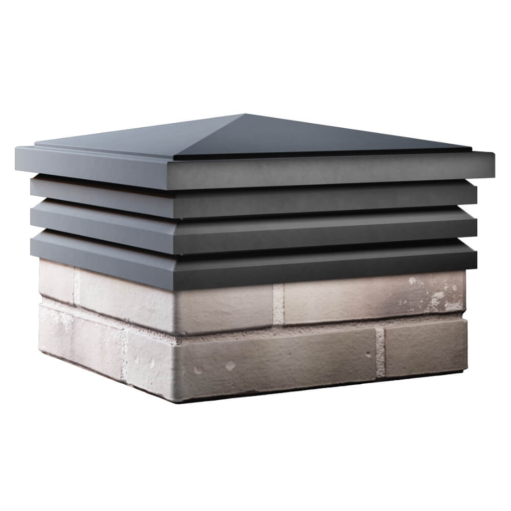 Колпак Zking Бона ХайТек Серый на столб 1.5х1.5 кирпича (385х385мм) в Владимире фото