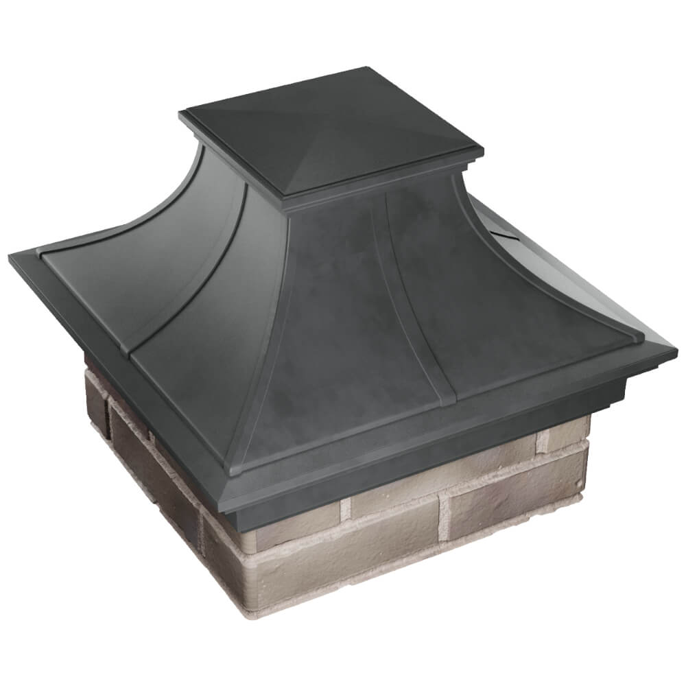 Колпак Zking Монблан Премиум Серый на столб 1.5х1.5 кирпича (385х385мм) в Владимире фото